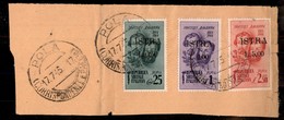 LITORALE SLOVENO - ISTRIA - 1945 - Bandiera (31/33) - Serie Usata Su Frammento (332) - Altri & Non Classificati