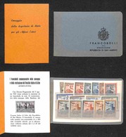 SAN MARINO - 1923 - Arbe (88 + 215/224 + 21/25 Aerea) - Emissione Completa Su Folder Originale + Opuscolo Informativo De - Other & Unclassified