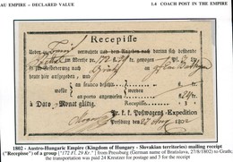 EUROPA - AUSTRIA - 1802 - Ricevuta Di Ritorno - Pressburg 27.8.02 - Other & Unclassified