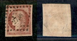 EUROPA - FRANCIA - 1849 - 1 Franco (7b) Usato - Difetti - Da Esaminare - Emilio Diena - Autres & Non Classés