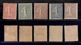 EUROPA - FRANCIA - 1903 - Seminatrice (108/112) - Serie Completa - Sonstige & Ohne Zuordnung