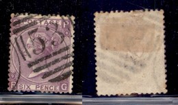 EUROPA - GRAN BRETAGNA - 1869 - 6 Pence Regina Vittoria (30 - Tav. 9) - Usato (60) - Sonstige & Ohne Zuordnung