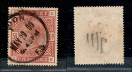 EUROPA - GRAN BRETAGNA - 1883/1884 - 5 Shilling (Unif. 87) - Usato (700) - Otros & Sin Clasificación