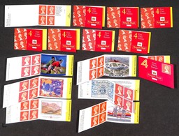 EUROPA - GRAN BRETAGNA - 1990/1999 - Folded Booklets - 4x 1st Class Red - Questa + Walsall - 15 Libretti - Nuovi - Other & Unclassified