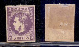 EUROPA - ROMANIA - 1870 - 3 Bani Carlo I (18) - Gomma Originale - Difettoso In Alto (60) - Autres & Non Classés