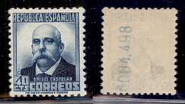 EUROPA - SPAGNA - 1931 - 40 Cent Emilio Castelar (624 IA) - Gomma Integra (150) - Autres & Non Classés