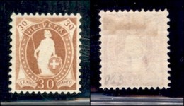 EUROPA - SVIZZERA - 1907 - 30 Cent (90C) - Gomma Originale - Autres & Non Classés