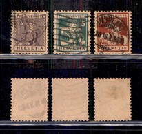 EUROPA - SVIZZERA - 1916 - Pro Juventute (130/132) - Serie Completa Di 3 Valori - Usati (150) - Sonstige & Ohne Zuordnung