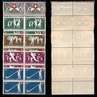 EUROPA - SVIZZERA - 1951 - Pro Patria (555/559) - Serie Completa In Quartine - Gomma Integra (100) - Autres & Non Classés