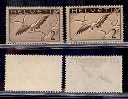 EUROPA - SVIZZERA - 1930/1935 - 2 Fr. Posta Aerea (245x + Z) - 2 Valori Gomma Originale - Autres & Non Classés