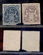 OLTREMARE - BRITISH SUD AFRICA - 1898 - 5 Sterline (73) + 10 Sterline (74) - Senza Gomma - Difettosi In Angolo - Andere & Zonder Classificatie