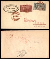 POSTA AEREA - PRIMI VOLI-AEROGRAMMI - 1926 (1 Aprile) - Venezia (Pavia) Milano - Longhi 1460 - Altri & Non Classificati