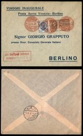 POSTA AEREA - PRIMI VOLI-AEROGRAMMI - 1928 (30 Maggio) - Venezia Berlino - Longhi 1045 - Otros & Sin Clasificación