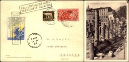 POSTA AEREA - PRIMI VOLI-AEROGRAMMI - 1933 (18 Luglio) - Roma Malta - Longhi 3032 - Autres & Non Classés