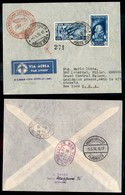 POSTA AEREA - PRIMI VOLI-AEROGRAMMI - 1936 (4/5 Maggio) - Zeppelin Roma New York Con Affrancatura Multipla (Aeronautica  - Autres & Non Classés