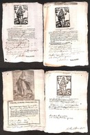 VARIE - DOCUMENTI - 1700 - Diciannove Documenti Di Dote Della Compagnia Di Santa Caterina In Fonteblanda Con Raffigurazi - Other & Unclassified
