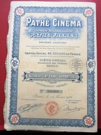 1924- PATHé CINÉMA Pathé FRÈRES Action 100fr Titre Thème Cinéma Théâtre-Action & Title-Cinema-Theater-SCRIPOPHILIE - Cine & Teatro