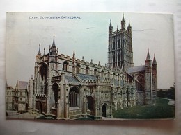 Carte Postale Angleterre -Gloucester Cathedral  ( Petit Format Noir Et Blanc Oblitérée Timbre 1 1/2 D ) - Gloucester