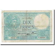 France, 10 Francs, Minerve, 1940-11-28, TB, Fayette:7.22, KM:84 - 10 F 1916-1942 ''Minerve''