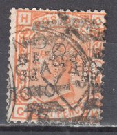 Great Britain 1873 - Queen Victoria, 8d - Mi.45 Plate 1 - Perfin - Wmk 4 - Ring - Used - Used Stamps