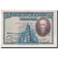 Billet, Espagne, 25 Pesetas, 1928, 1928-08-15, KM:74b, TTB - 1-2-5-25 Pesetas