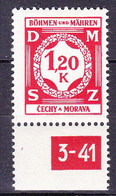 Boheme Et Moravie 1941 Mi D 7 (Yv TS 7), (MNH)** - Unused Stamps