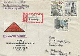 Germany - Nachnahme. R-Cover Used Hamburg. Berlin Stamps.  H-1 - Etiquettes 'Recommandé' & 'Valeur Déclarée'