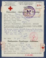 COUURRIER DU COMITE INTERNATIONAL DE LA CROIX ROUGE DE GENEVE - Croix Rouge