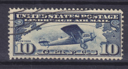 United States 1927 Mi. 306 A    10c. Air Mail Transatlantik-Alleinflug Charles Lindbergh 'Spirit Of St. Louis' Karte Map - 1a. 1918-1940 Usados