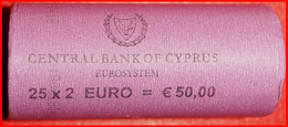 * GREECE: CYPRUS  ROLL 2 EURO 2018 = 25 COINS! LOW START  NO RESERVE! - Rouleaux