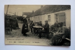 62 - LE TOP !  WISSANT -LA BISTOUILLE Café + Eau De Vie -estaminet - Fumeur De Pipe - Femme Avec Ancienne Bouilloire - Cafés