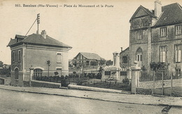 862 Bessines Place Du Momument Et La Poste Envoi à Telephoniste Mont Valerien Suresnes - Bessines Sur Gartempe