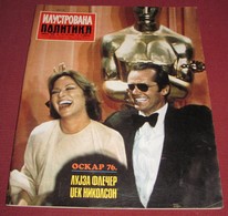 Louise Fletcher Jack Nicholson ILUSTROVANA POLITIKA Yugoslavian April 1976 RARE - Magazines