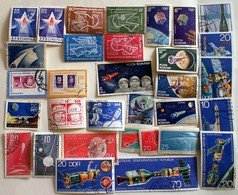MANY DIFERENT USED SPACE STAMPS - Europa