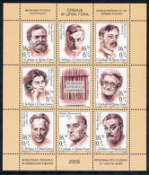 SERBIA & MONTENEGRO 2005 Serbian Theatre Personalities MNH / **.  Michel 3249-56 - Blocs-feuillets