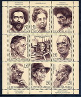 YUGOSLAVIA 1998 Montenegrin Personalities MNH / **.  Michel 2862-69 - Blokken & Velletjes