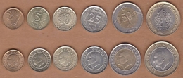 AC - TURKEY -  2013 DAILY COINS FULL SET 1 KURUS 5 KURUS 10 KURUS 25 KURUS 50 KURUS ​1 LIRA UNCIRCULATED COINS - Turkey