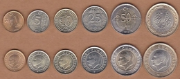 AC - TURKEY -  2014 DAILY COINS FULL SET 1 KURUS 5 KURUS 10 KURUS 25 KURUS 50 KURUS ​1 LIRA UNCIRCULATED COINS - Turkey