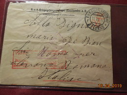 Lettre De Belgrad De 1917 Pour L'Italie Avec Marque De Censure ( Occupation ?) - Préphilatélie