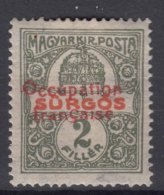 France Occupation Hungary Arad 1919 Yvert#44 Mint Hinged - Nuevos