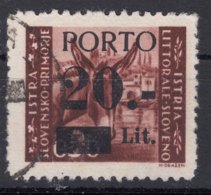 Istria Litorale Yugoslavia Occupation, Porto 1945 Sassone#5 Overprint I, Used - Joegoslavische Bez.: Istrië