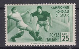 Italy Kingdom 1934 Calcio Sassone#358 Mi#480 Mint Hinged - Neufs