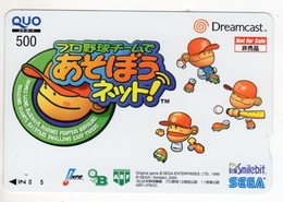 CARTE QUO PREPAID JAPON SEGA JEU VIDEO DREAMCAST 1999 - Spiele
