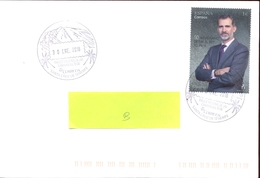 Espagne - 2018 - 50 ème Anniversaire Du Roi Felipe VI En FDC Circulé Personnalisé Santa Cruz De Tenerife Parc Du Teide B - FDC