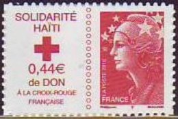 Solidarité Haîti + 0.44€ De DON à La Croix-rouge Française - Unused Stamps