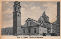 1023  "TORINO - IL DUOMO - BASILICA METROPOLITANA - 1925"  ANIMATA, CARROZZE CON CAVALLI.  CART  NON  SPED - Kerken