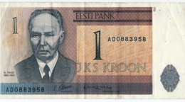 Banconota Da   1  KROONI  ESTONIA - Anno 1992. - Estland