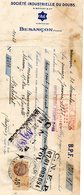 B002 - Societe Industrielle Du Doubs Besançon 1930 - Timbre Fiscal 45 Centmes Numéro 14 - Bills Of Exchange