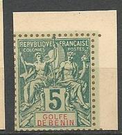 BENIN TYPE GROUPE / TIRAGE SUR BRISTOL  N° 23 Coin De Feuille NEUF(*)  SANS  CHARNIERE / ( MNH ) - Unused Stamps