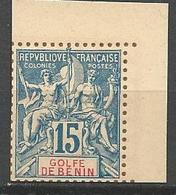 BENIN TYPE GROUPE / TIRAGE SUR BRISTOL  N° 25 Coin De Feuille NEUF(*)  SANS  CHARNIERE / ( MNH ) - Unused Stamps